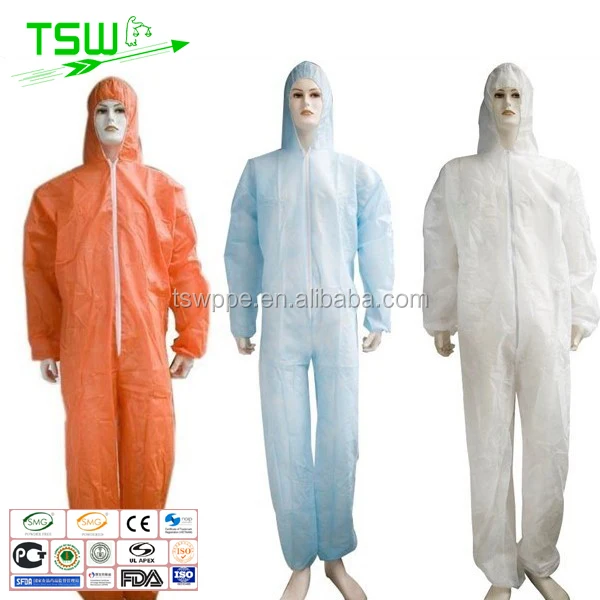Disposable coverall with hood and boot