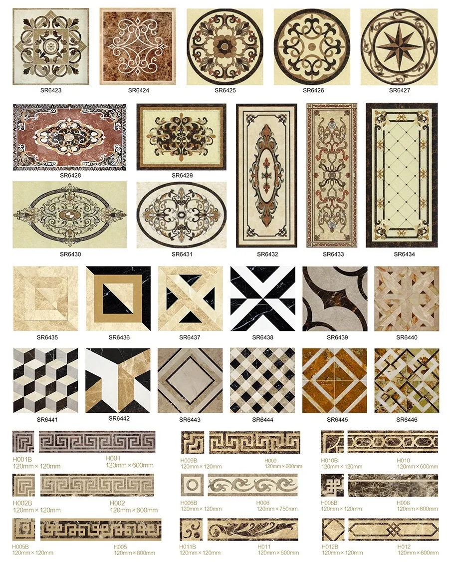 Hot Sale Marble Stone Waterjet Medallion Pattern Carpets