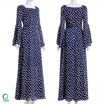 Bell Sleeve Chiffon Dress