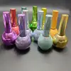 Factory Colorful Electroplating Unique Clear Glass Bottles Small Bottle With Plastic Screw Cap