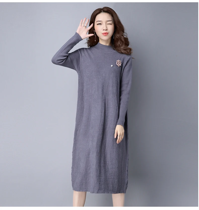 long ankle length sweater dresses