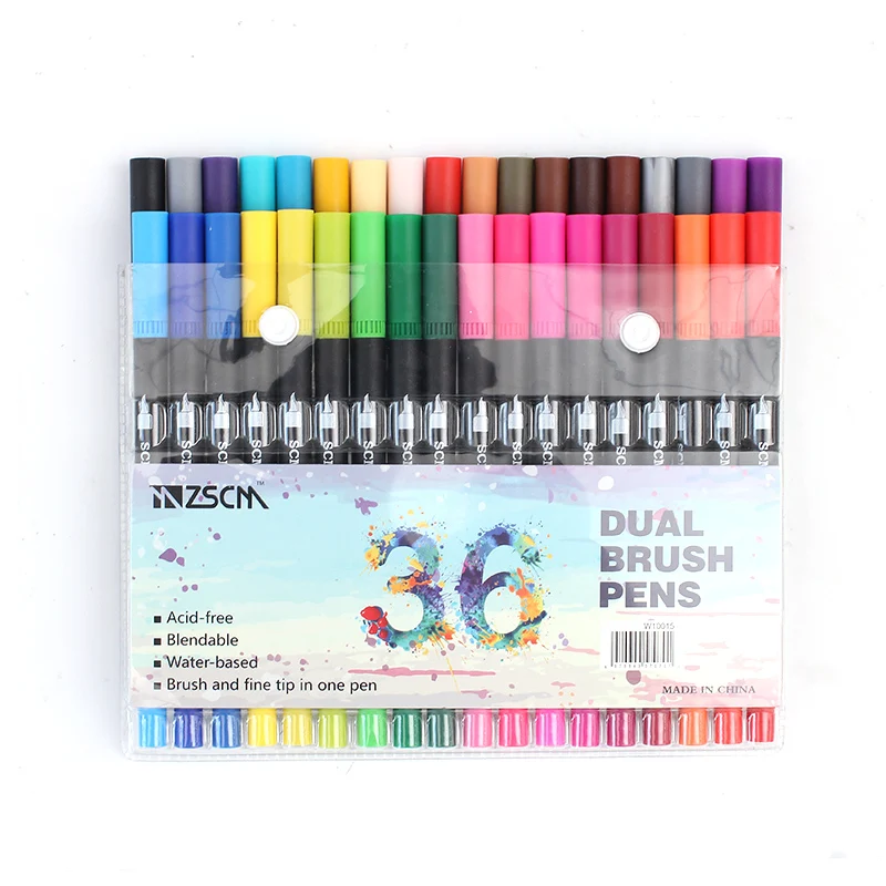 Watercolour 36 Pack Felt Tips Water Brush Pen Buy