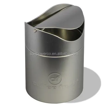 Round Trash Tin Small Can Swing Lid Round Trash Tin Small Can Swing Lid