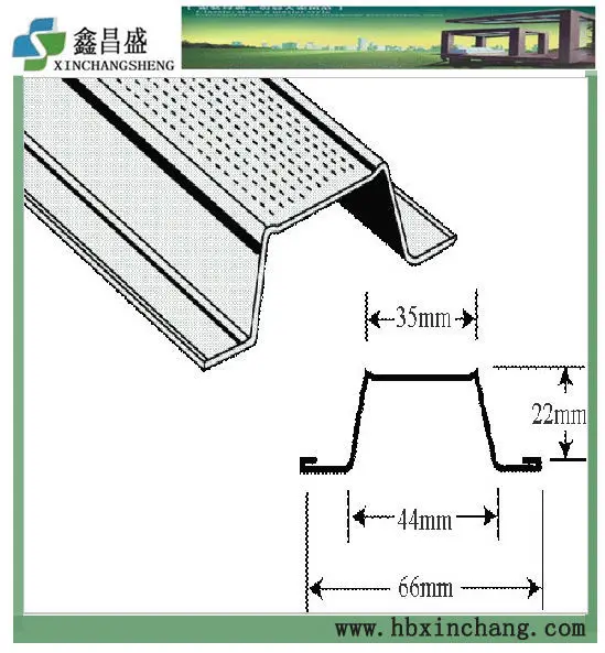 Galvanized Omega Metal Suspended Ceiling Furring Channel Profile