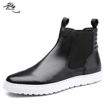 high neck shoes leather