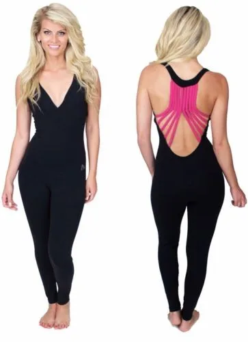Jumpsuit Onesie Activewear Bodysuit Black Pink Workout Clothing - Buy ...