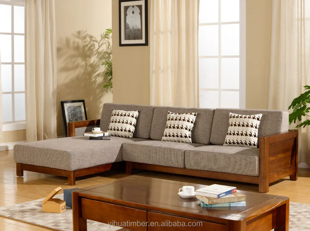  Chinese  Style Solid Wood Sofa  Design Modern Wood Sofa  