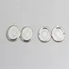 Beadsnice ID 3386 make your own pendant brass album box oval silver plated inside diameter 23x16mm hole 1.9mm photo locket