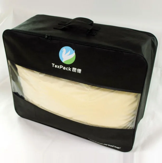 Plastic Clear Vinyl Comforter Bag Zipper Bed Quilt Blankets Clothes