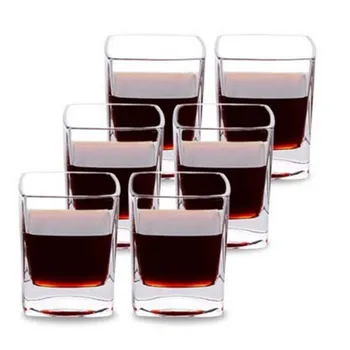 square glass cups