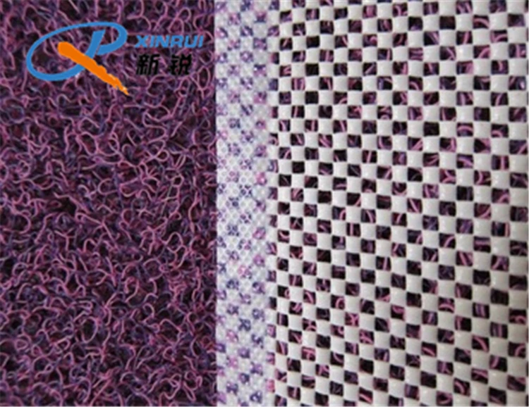 Grid hollow net backing foam back pvc coil mat making machine