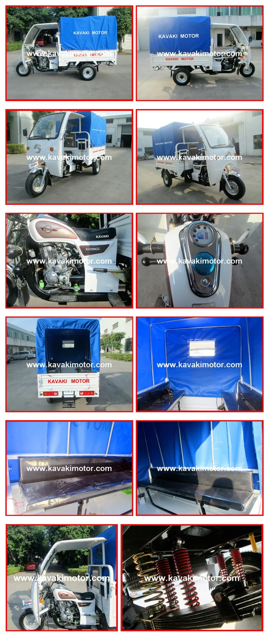 Malawi Hot Sales Motorized 3 Wheels Cabin Tricycle For Passengers With Double Passenger Seats