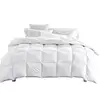 White 100% cotton luxury soft bedding bed comforter set goose down comforter