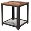 Metal Frame Furniture Narrow Bedside Unit Small Low End Table Wooden Side Tables For Sale