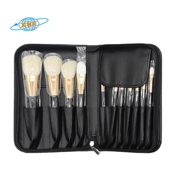 leather makeup brush case