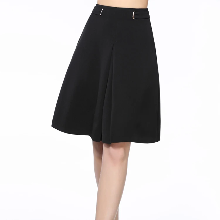 A Line Black Office Skirts Designs And Blouases For Women 2017 ...