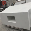 Glacier White Sparkle Kitchen Quartz Stone Solid Surface Reception Desk Countertop