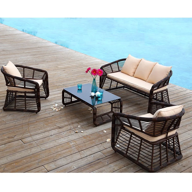 Dining Garden Outdoor Rattan Wicker Outdoor Sofa And Chair Set - Buy