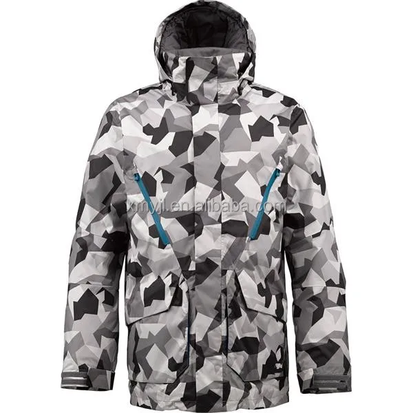 white camo ski jacket