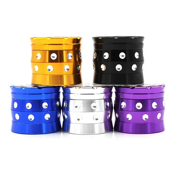 63mm White Grinder Metal Spicy Grinder With Sharp Diamond Teeth Herb