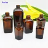 15ml 30ml 50ml 100ml Essential Oil Bottle Amber Glass Pharmaceutical Amber Square Glass Dropper Bottle with Dropper/Screw Caps