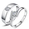 Cheap Round Cut AAA White CZ Silver Ring Free Size Popular Latest Jewelry For Women