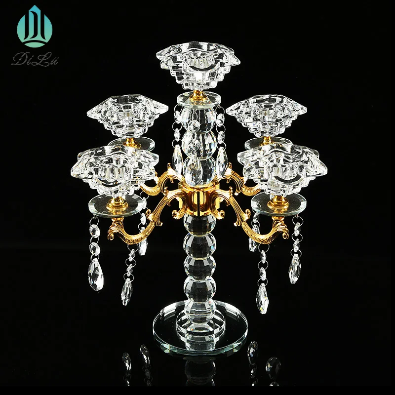 Wholesale Tall Longstemmed Decorative Candle Holder Glass Long Stem