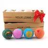 4Pcs Natural Sea Salt Bath Ball Set Lavender Rose Flower Bubble Bath Bombs GIFT
