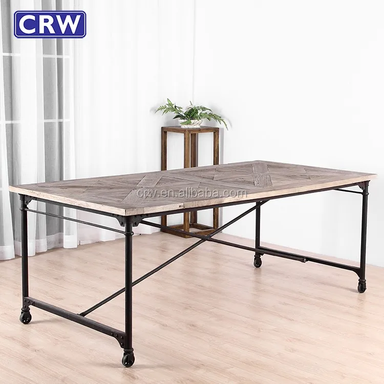 Re1524 Wood Table With Wheels Vintage Wooden Office Table Buy Wooden