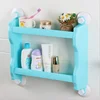 new kitchen plastic storage shelf rack wall sucker/bathroom shower wall-mounted shelf rack 2 tier sotrage holder