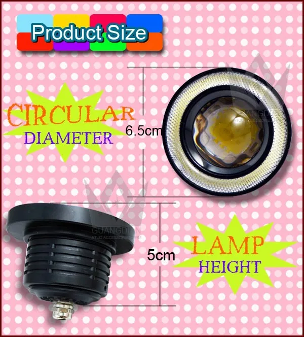 Universal 3.5 Inch 65mm/75mm/90mm 30w Led Cob Fog Lamp Car Auto Fog