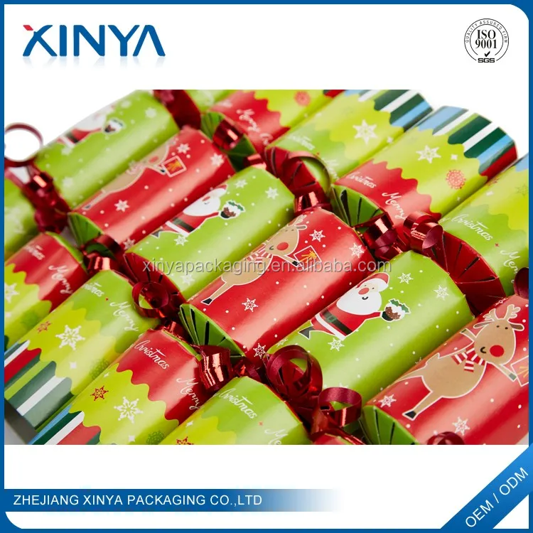 Xinya Wholesale Party Custom Colors Paper Christmas Crackers Snaps For