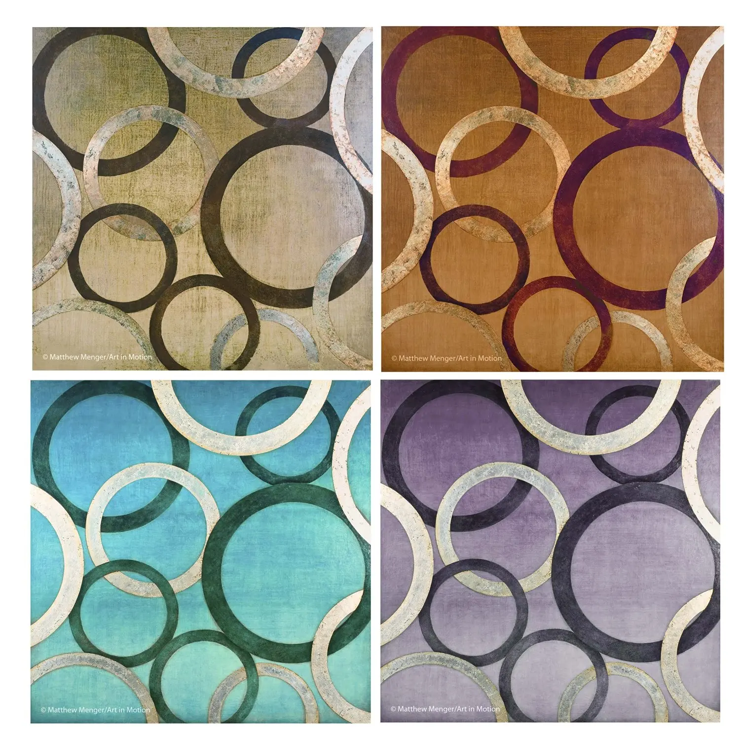 Thirstystone Stoneware Coaster Set, Peacock Glamour
