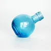 Newly Custom Design Color Sprayed Blue Unique Shape Round Glass Bottle For Beverage