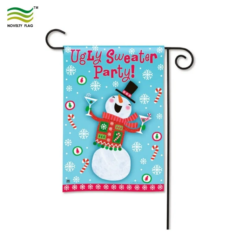 Custom White Sublimation Double Sided Blank Seasonal Garden Flags 12x18