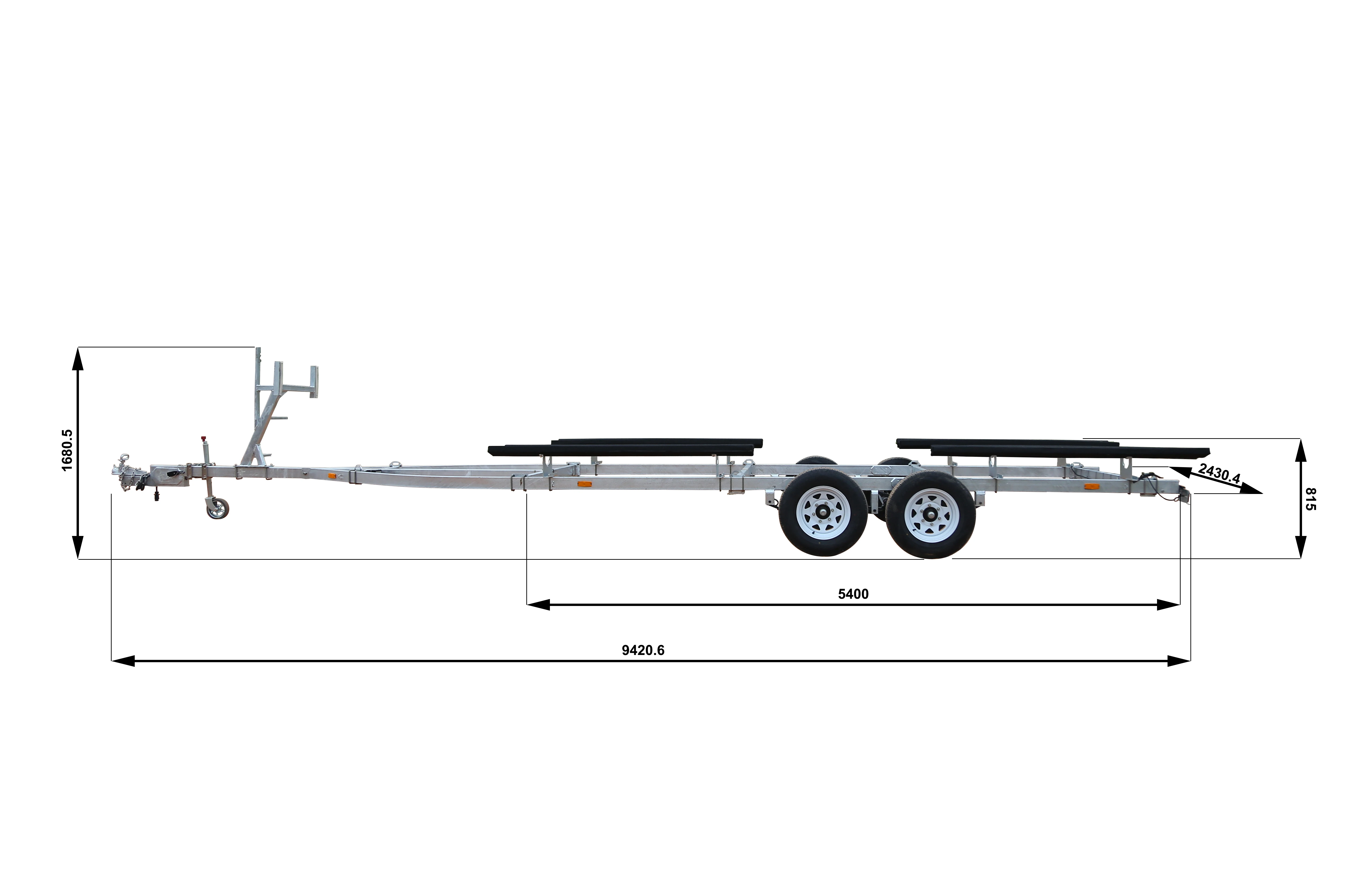 Kinocean Best Dual Axle 7 Leaf Spring Galvanized Boat Trailer For 2326ft Pontoon Boat Buy