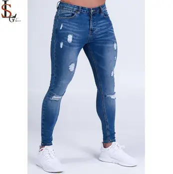 stretch jeans ripped