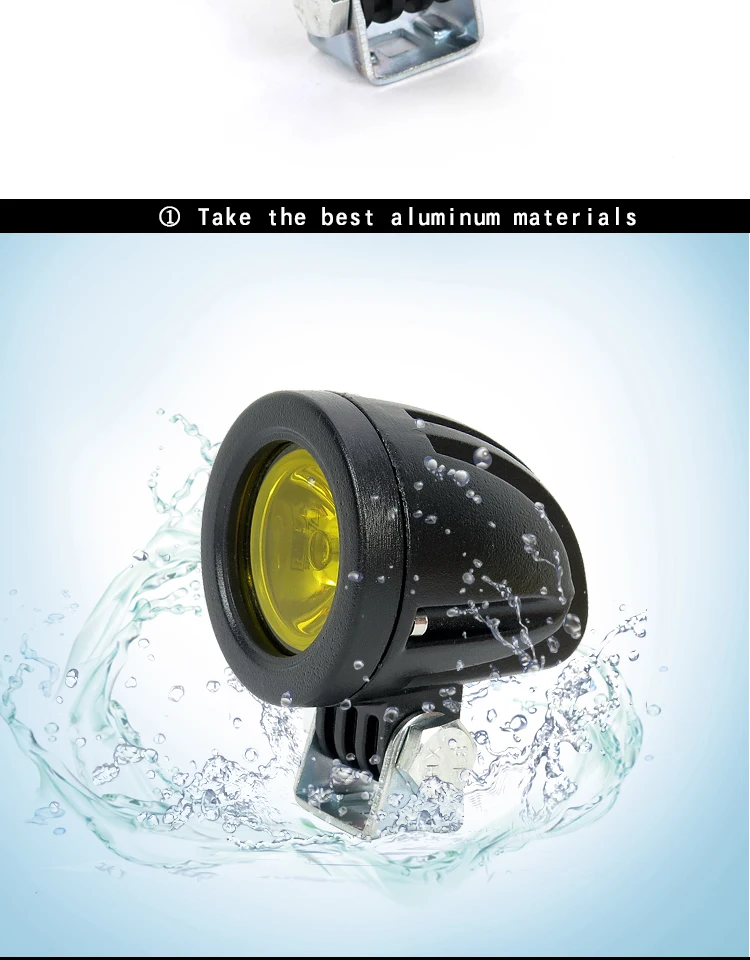 Factory wholesale Round motorcycle LED headlight 10w 12v led fog lamp