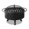 Home & Garden FIREPIT Brazier 68cm Wide Round Fireplace Fire Pit Outdoor BBQ Steel Metal Firepit Grill Wholesale Fire Pits