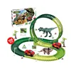 108 Pieces Dinosaur Tracks Car Toy Magic 360 Loop Tracks With Dinosaur, car