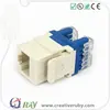 Blue and White with Transparent Cover Piece Protection RJ45 Keystone Module with Crimping Tool