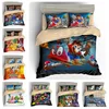 TINGYU 9 Colors Selectable 4 Pieces King/Queen/Twin Size Microfiber Mario Games Printing 3D Bedding Set