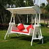 Green high end round rattan outdoor swing