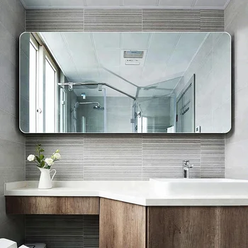 frameless bathroom mirror