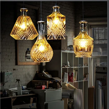Russian Rural Style Simple Chandelier Lighting Clear Wine Bottle Gl Pendant Light For Bedroom Russian Rural Style Simple Chandelier Lighting Clear Wine Bottle Gl Pendant Light For Bedroom