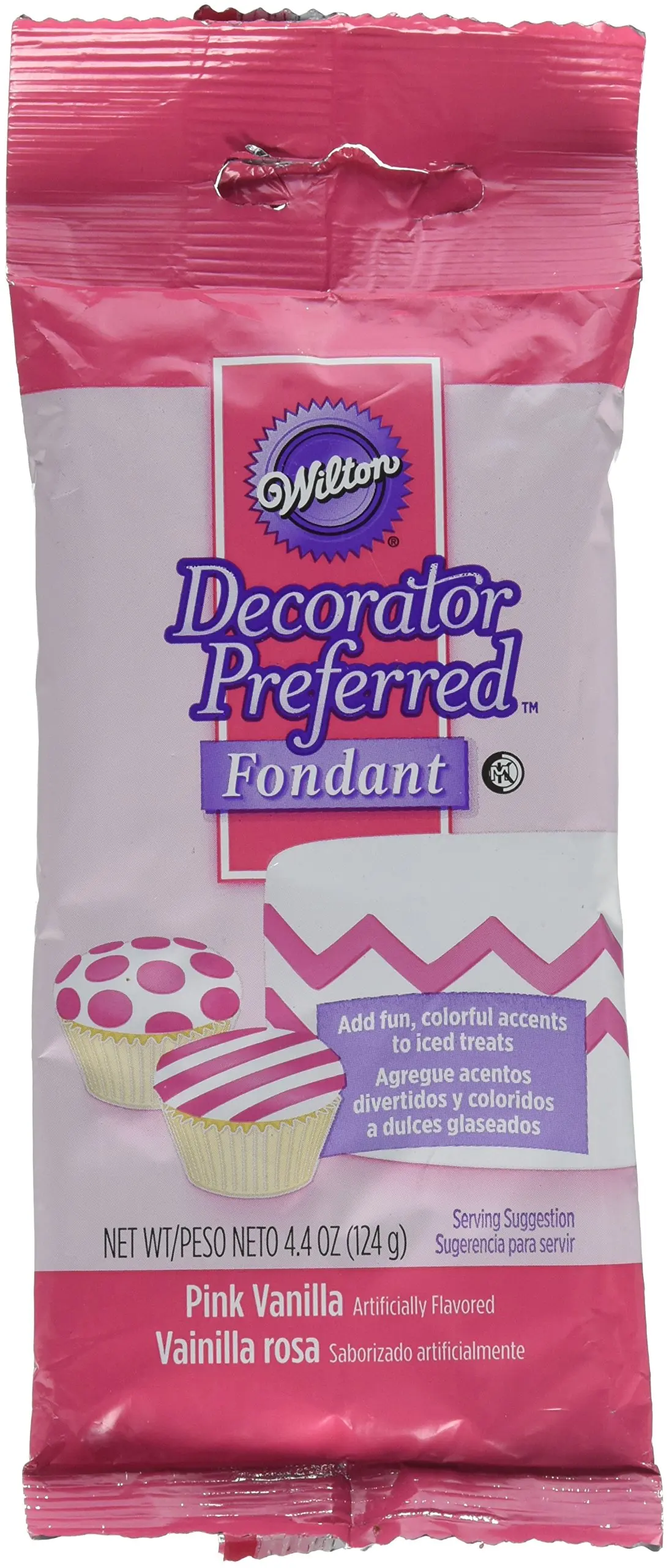 Wilton 710-390 4.4 oz Pink Decorator Preferred Fondant Pack