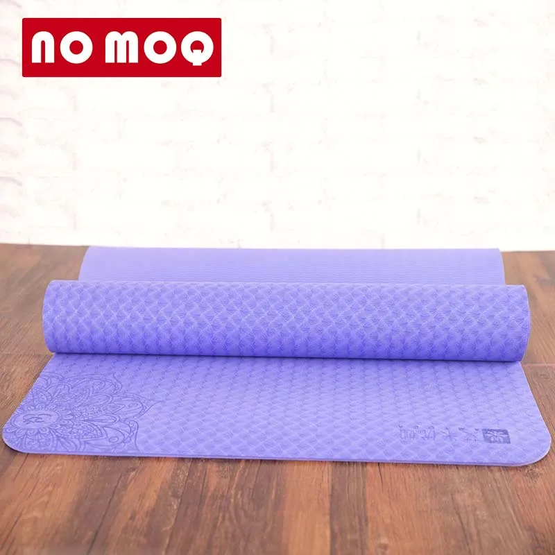 Eco Friendly Anti Sliding Tpe Yoga Mat 6mm Kids Custom Print Black