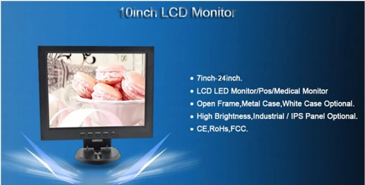 10 inch touch screen monitor/Cheap 10 Inch Touch Screen Monitor/Portable Oem Clear HD Lcd for Industrial Computer