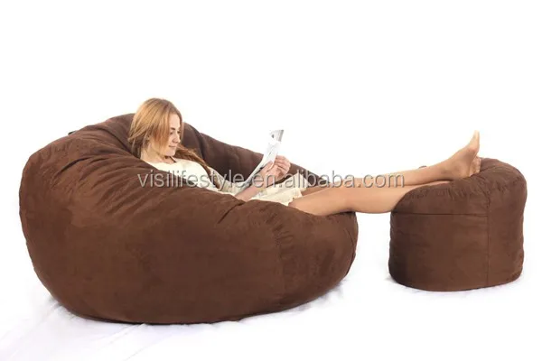 Fashion Modern Microsuede Soft Sofa Large Round Lazy 5ft Beanbag Fashion Modern Microsuede Soft Sofa Large Round Lazy 5ft Beanbag Bed Foam Filling