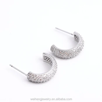 ladies silver stud earrings